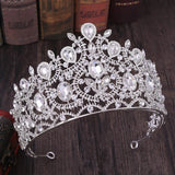 Vintage Baroque Style Crystal Tiara Crown for Bride Wedding Party