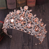 Vintage Baroque Style Crystal Tiara Crown for Bride Wedding Party