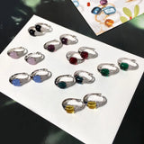 Colorful Crystal Candy Dangle Earrings Italian Style Jewelry Women