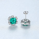 Artificial Emerald Earring 18K Plated for Woman