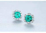 Artificial Emerald Earring 18K Plated for Woman