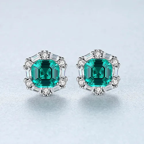 Artificial Emerald Earring 18K Plated for Woman