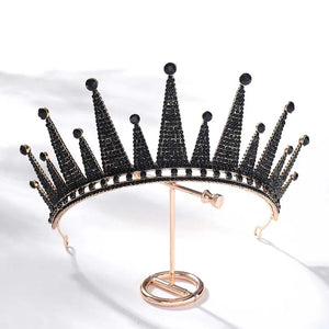 Vintage Baroque Style Red Crystal Royal Princess Big Tiara Crown