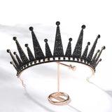 Vintage Baroque Style Red Crystal Royal Princess Big Tiara Crown