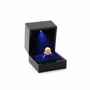 High Gloss Lacquer Ring Earing Pendant Jewelry Box with Led Light