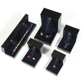 High Gloss Lacquer Ring Earing Pendant Jewelry Box with Led Light