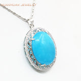25x33mm Stainless Steel Pendant Zircon Natural Stone Jades Chalcedony Necklace