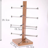 4 Layer Metal/Wood Glasses Display Stand Organizer Holder
