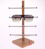 4 Layer Metal/Wood Glasses Display Stand Organizer Holder