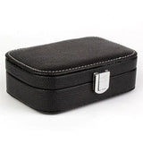 Protable Leather Ring Box Earrings Case Jewelry Organizer