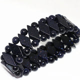 Galaxy Star Sandstone Shining Beads Horse-eye Shape Bracelet