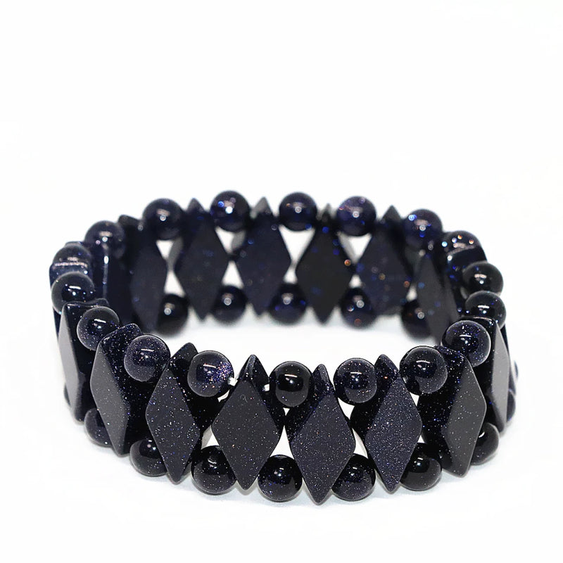 Galaxy Star Sandstone Shining Beads Horse-eye Shape Bracelet