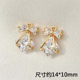High-Grade Bow Zircon Earrings Necklaces Pendants