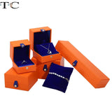 High-Grade Button Jewelry Ornaments Packaging Pu Leather