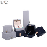 High-Grade Button Jewelry Ornaments Packaging Pu Leather