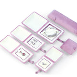 Double Open Velvet Jewelry Box Wedding Ring Necklace Earring Gift Organizer