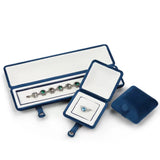 Double Open Velvet Jewelry Box Wedding Ring Necklace Earring Gift Organizer