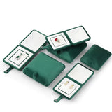 Double Open Velvet Jewelry Box Wedding Ring Necklace Earring Gift Organizer