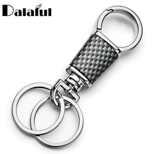 Double Ring Keychain Metal 360 Rotatable Key Holder Men's Waist Car Keyring