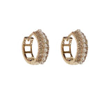Zircon Pearl Small Ear Buckle Fashion Sweet Earrings