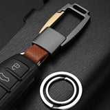 High-Grade Leather Keychain Alloy Personalized Lettering Business Men