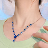 Geometry Pendant Necklace with Cubic Zirconia Charm