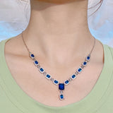 Geometry Pendant Necklace with Cubic Zirconia Charm