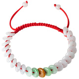 Hand Woven Natural A-cargo Jadeite Safety Clasp Rope Ice Jade Bracelet