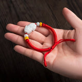 Hand Woven Natural A-goods Beads Jade Hand Rope Bracelet
