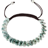Hand Woven Natural Emerald Safety Clasp Rope Ice Jade Men's Bracelet Women's