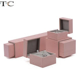 Leather-Filled Paper Jewelry Packaging Box