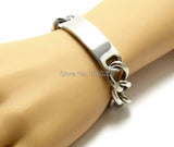 Mens Stainless Steel Chain ID Bracelet 15mm 8.66''