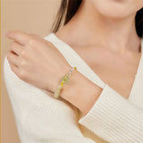 Natural Hetian Jade Beads Bracelet Pendant Safety Buckle Rope Adjustable