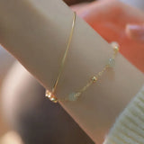 Natural Hetian Jade Bracelet Double-layered Romantic Women Jewelry