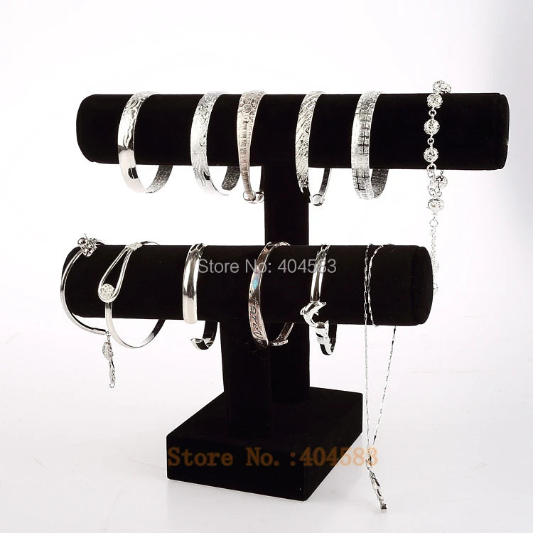 Rotatable T-bar Hair Band Watch Bracelet Display Stand Holder