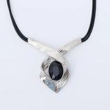 Crystal Water Drop Pendant Necklace Sweater Chain