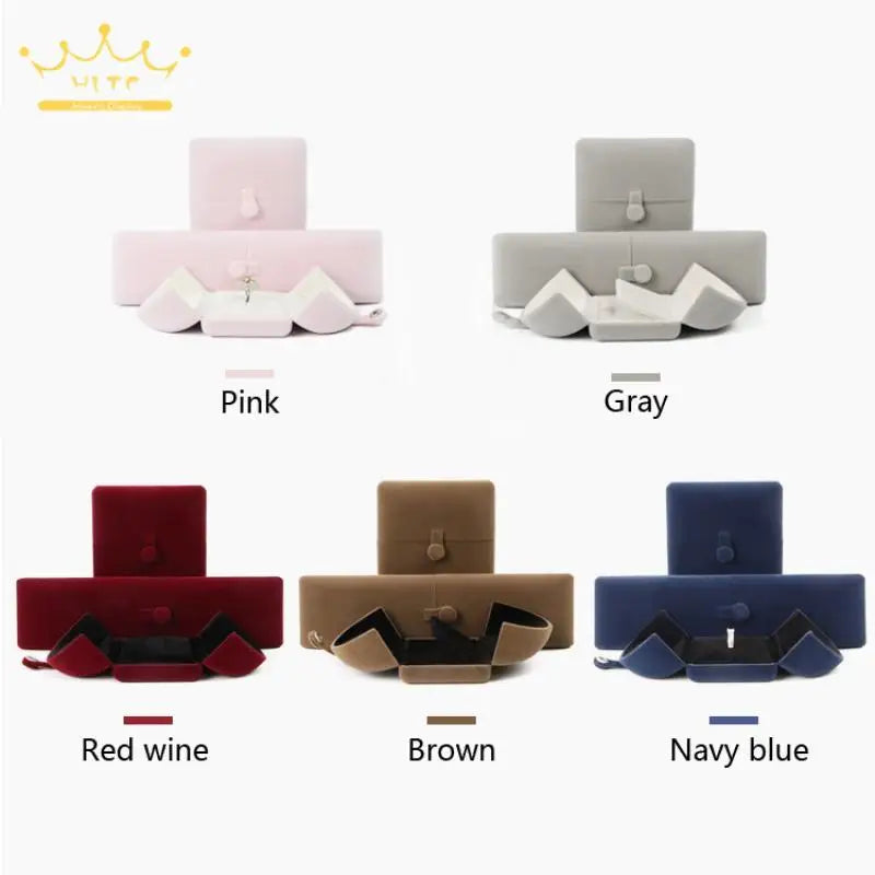 High-Grade Velvet Double Open Jewelry Box