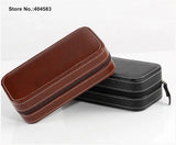 Personalized Brown PU Leather Bracelet Watch Storage Travel Case