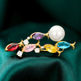 Zircon Symbol Corsage Crystal Brooch for Women Coat