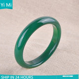 Green Agate Jade Bracelet - Natural Brazil Ice Species - Gift for Mom