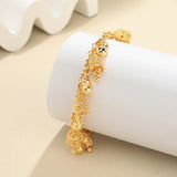 18k Plated Charm Bracelet with Bell Pendant