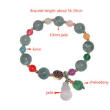 High Jewelry Emerald Agate Chalcedony Bracelet Ladies Gift