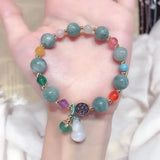 High Jewelry Emerald Agate Chalcedony Bracelet Ladies Gift