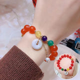 High Jewelry Emerald Agate Chalcedony Bracelet Ladies Gift