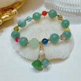 High Jewelry Emerald Agate Chalcedony Bracelet Ladies Gift