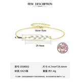 High Jewelry S925 Silver Bracelet Olive Branch Zircon Charm Bracelet