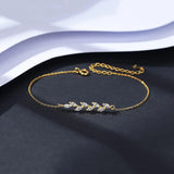 High Jewelry S925 Silver Bracelet Olive Branch Zircon Charm Bracelet