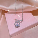 Elegant Bow-shaped Pearl Jewelry Set for Wedding