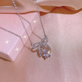 Elegant Bow-shaped Pearl Jewelry Set for Wedding