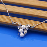 Luxury 925 Silver Necklace with Pearl Pendant